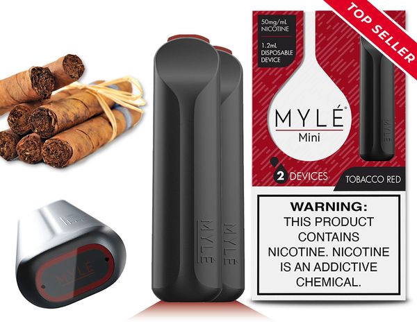 MYLÉ Disposable Vape Pods Mini Tobacco Red in Dubai, Abu Dhabi, Sharjah, UAE.